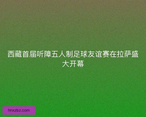 西藏首届听障五人制足球友谊赛在拉萨盛大开幕